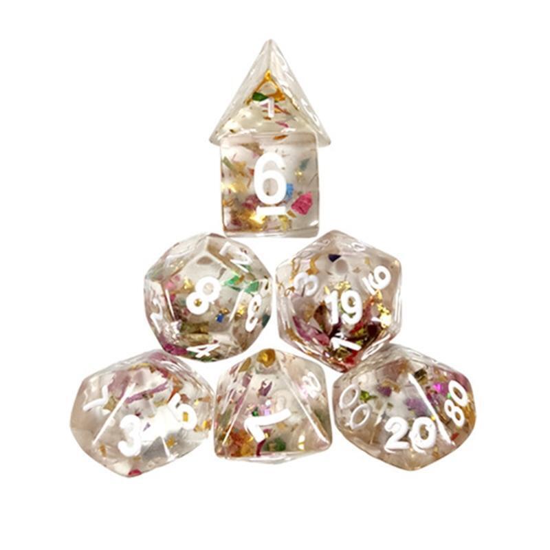 7pcs/set D20 Polyhedral DND Dice 20 Sided Dices Table Board Role Playing Game