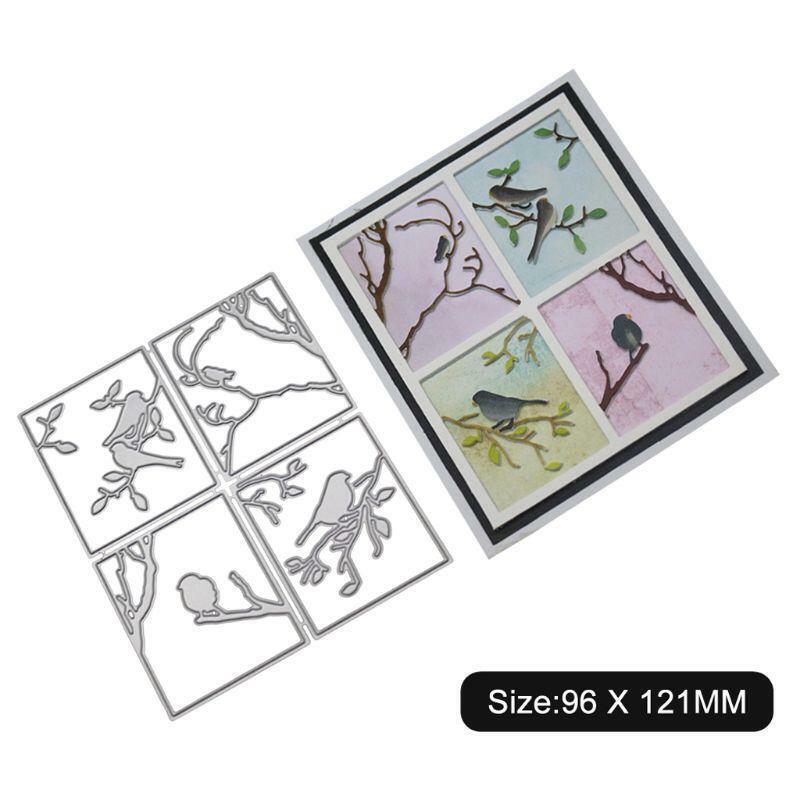 Birds on Branch Metal Cutting Dies Stencil Scrapbooking DIY Album Stamp Paper