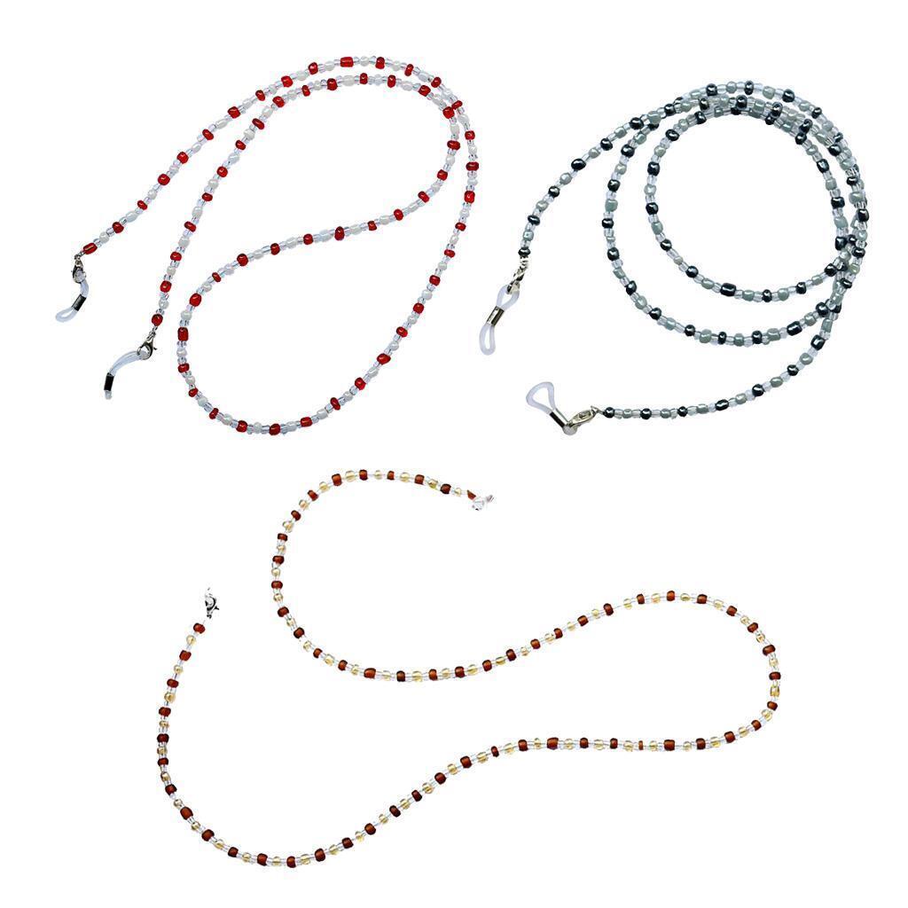 3 Pieces Eyeglass Necklace Exquisite Sunglasses Spectacles Chain Cord Holder