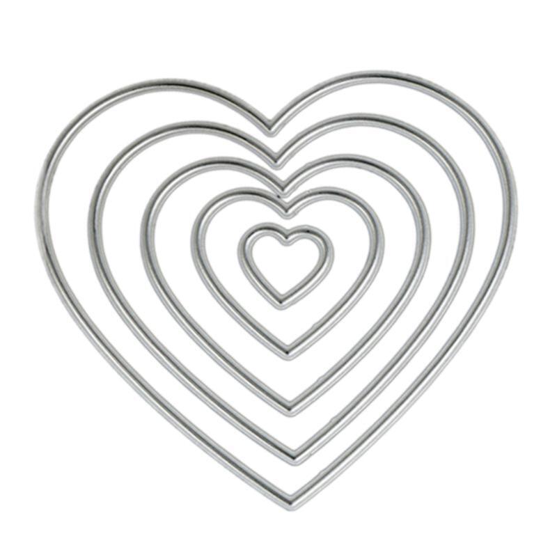 Heart-shaped DIY Embossing Carbon Steel Mould  for Album Paper Card Making