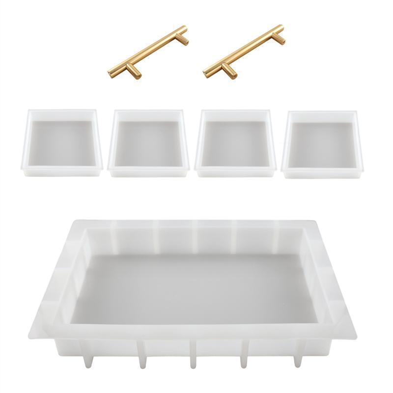 Crystal Epoxy Mold Rectangular Square Tray Mold Fruit Storage Plate Decor Mold