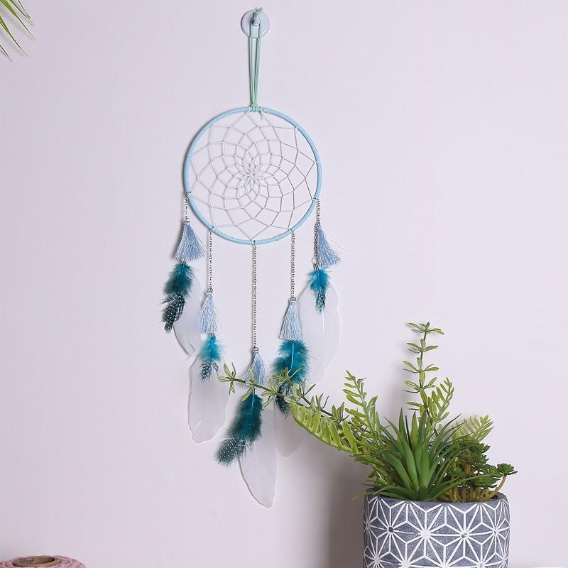 Handmade Dream Catchers with Feather Tassel Dreamcatcher Wall Hanging Decoration