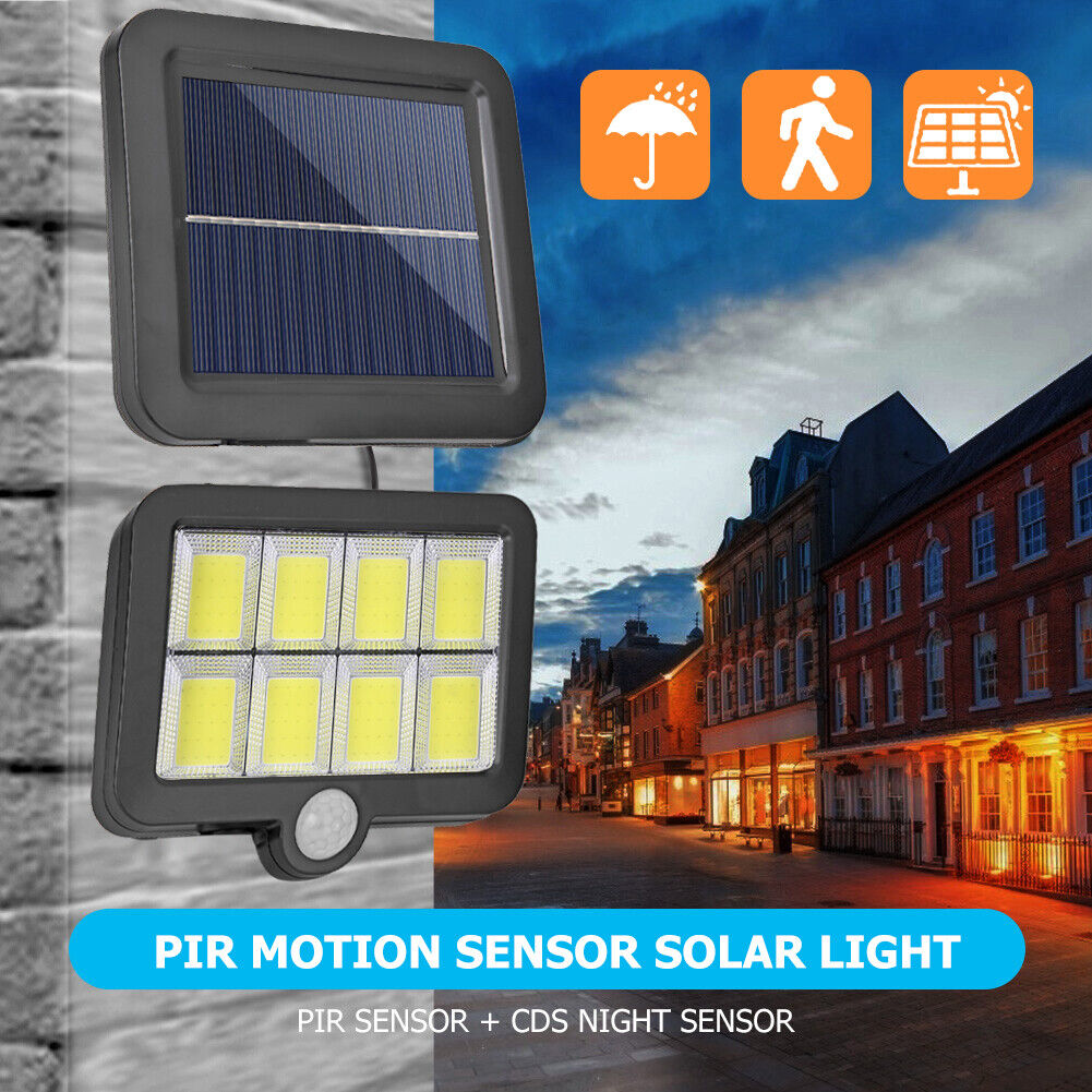 LED Outdoor Solar Garden Waterproof PIR Motion Sensor Wall Light (160COB B)