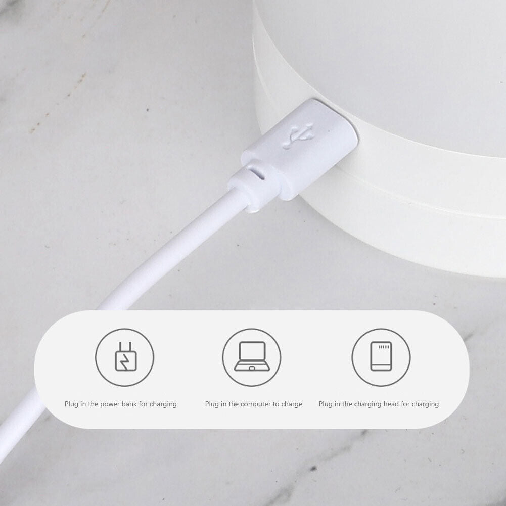 LED Night Light 7 Colors USB Bedside Living Room Table Lamp (Remote White)