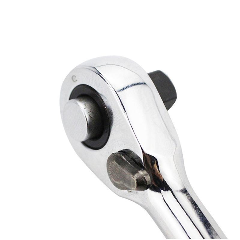 Practical 1/4 Inch Spanner Ratchet Wrench w/ 5° Movement 72 Teeth Wrench for Car