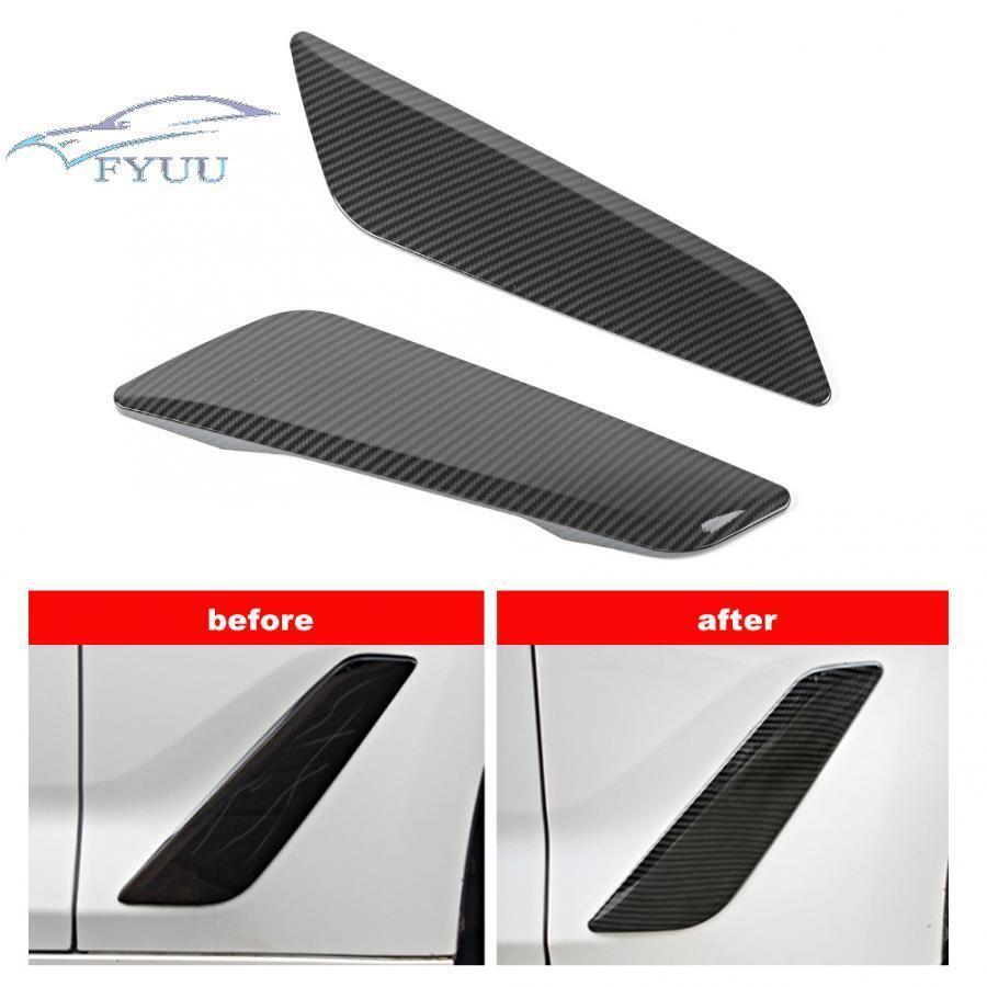2x Carbon Fiber Style Vents Decorative Cover Trim For BMW 5 Series G30 2017 2018
