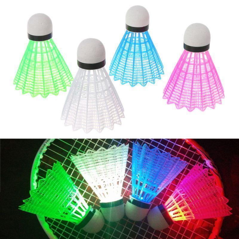 4Pcs LED Badminton Durable Shuttlecocks Indoor Outdoor Gym Sports Accessories
