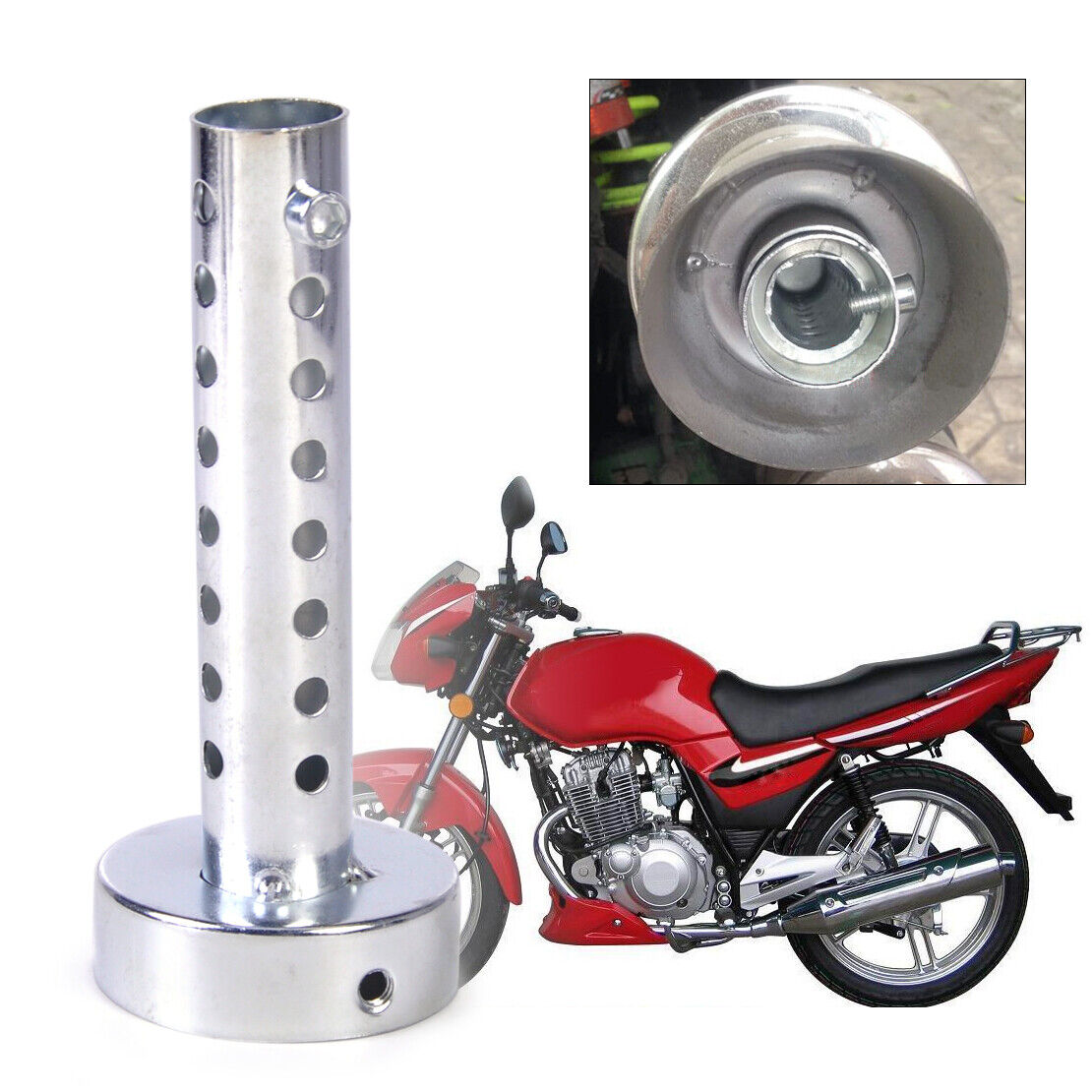 60mm*14cm Motorcycle Exhaust Can Muffler Baffle Killer Silencer Noise Adjust Li
