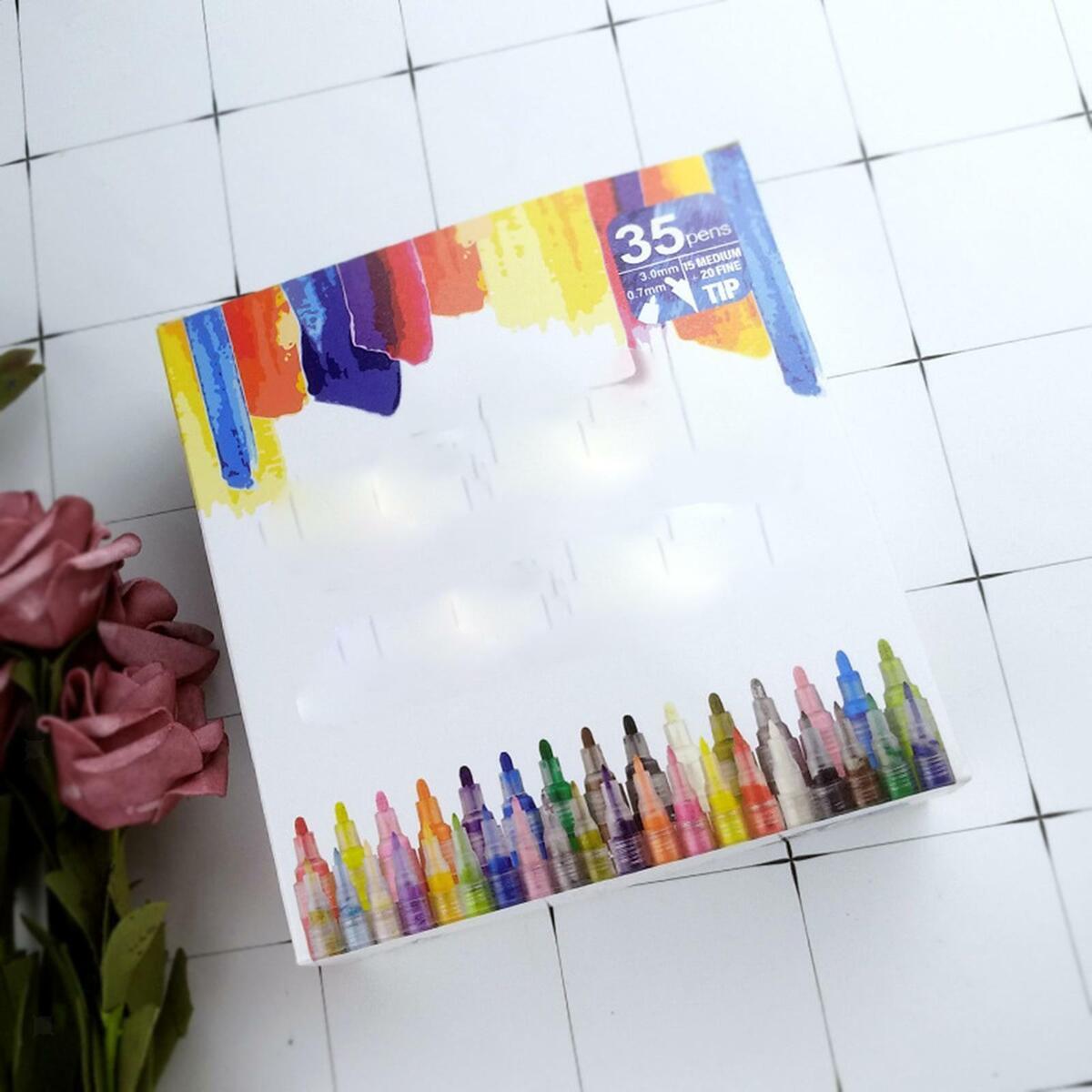 35  Acrylic Paint  Quick .0mm 0.7mm Markers for Rock Painting
