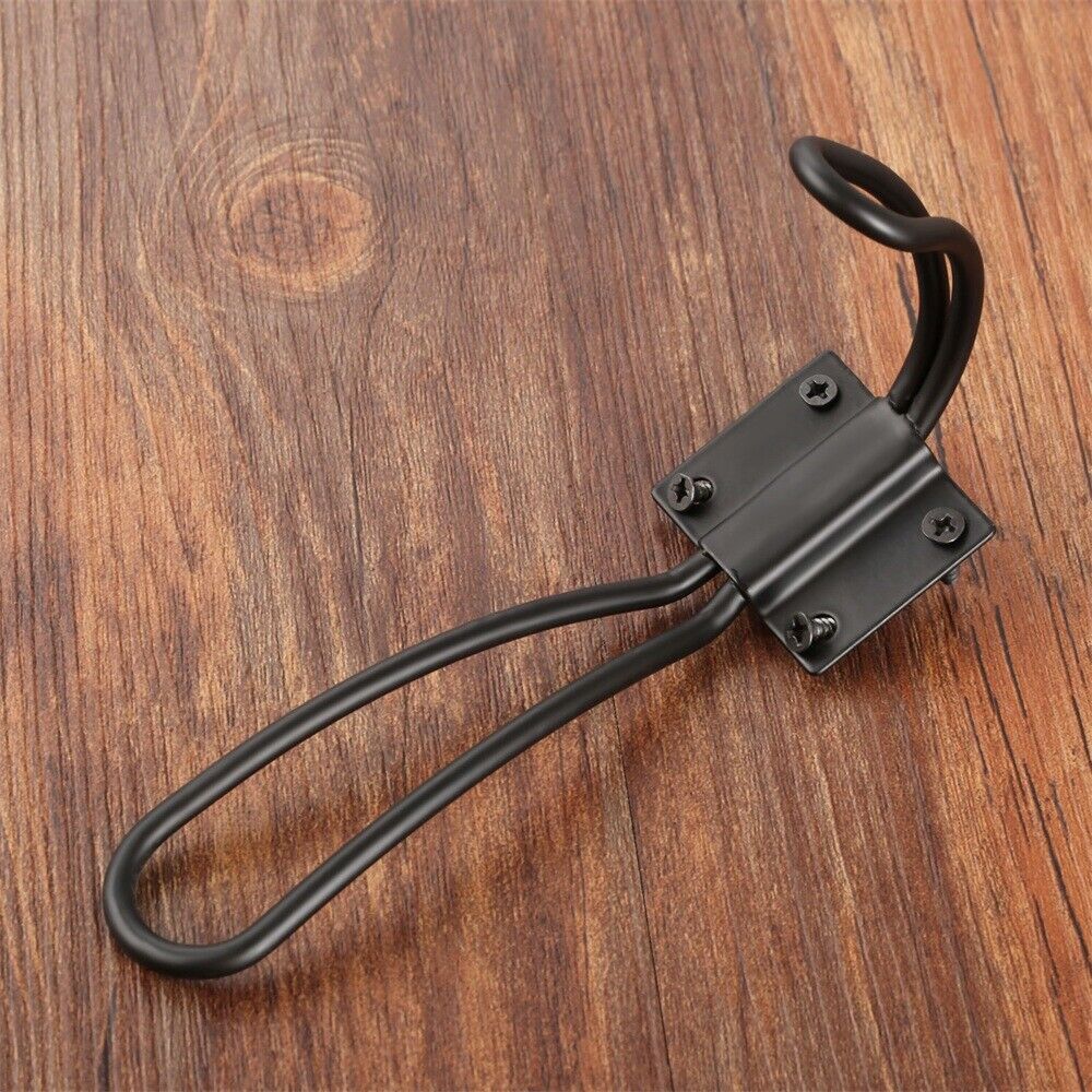 Black Zinc Alloy Clothing Hook Coat Clothes Hat Towel Organizer Wall Door Hanger