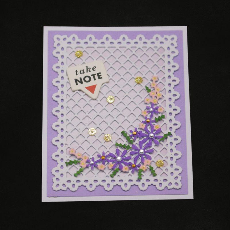Lattice Metal Cutting Dies Stencil DIY Scrapbooking Album Stamp Paper Card Decor