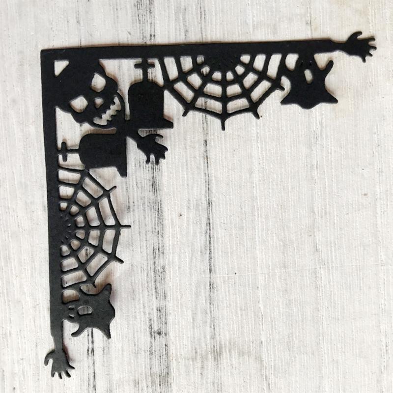 Halloween Corner Frame Metal Cutting Dies Stencil DIY Scrapbooking Album Paper