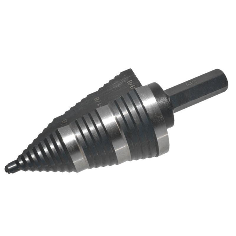 HSS Step Drill Bit Dual-Fluted Stepper Bit Ideal for Metalworking Rust Proof