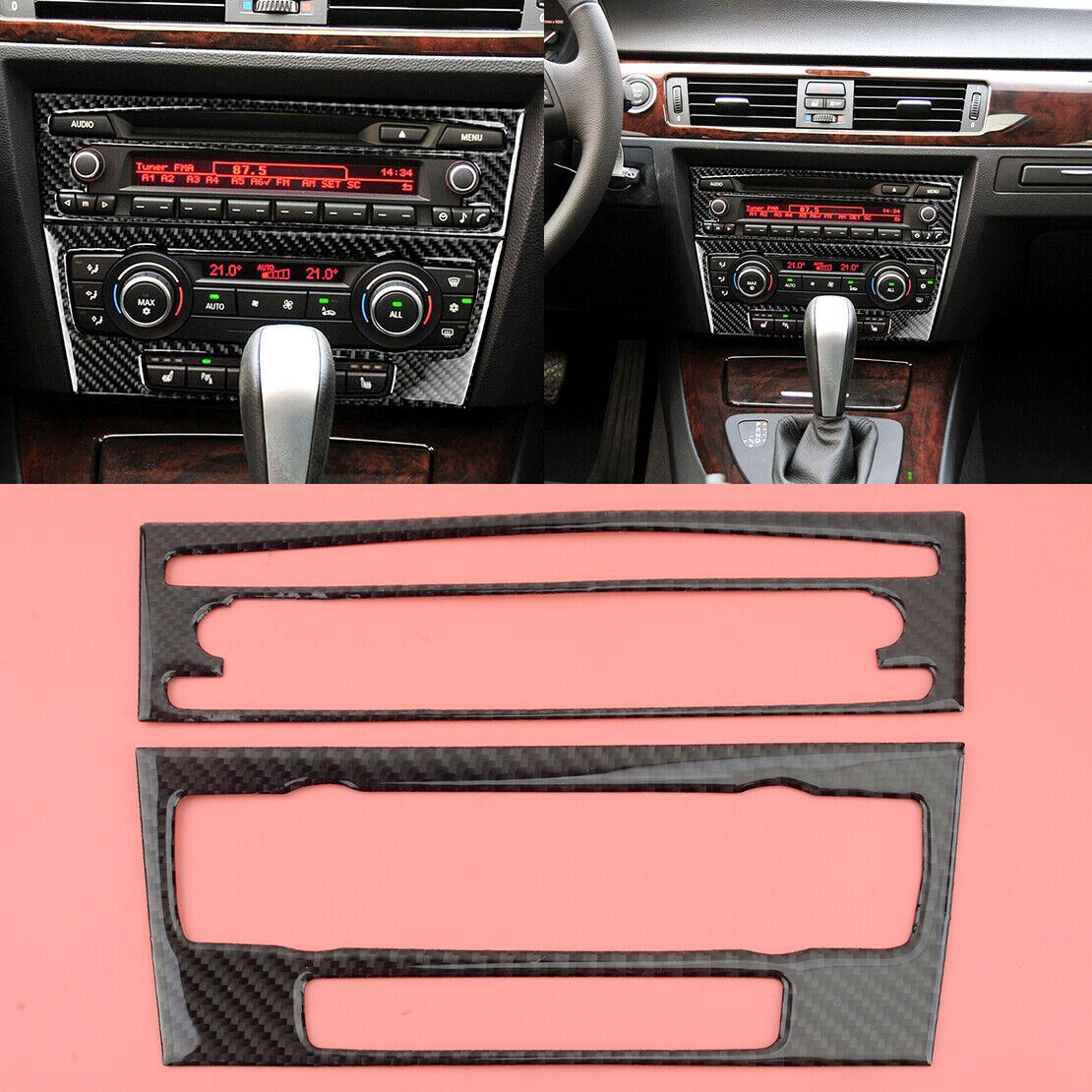 Console Air Conditioning CD Panel Cover Trim fit for BMW 3 E90 E92 E93 fr 05-12