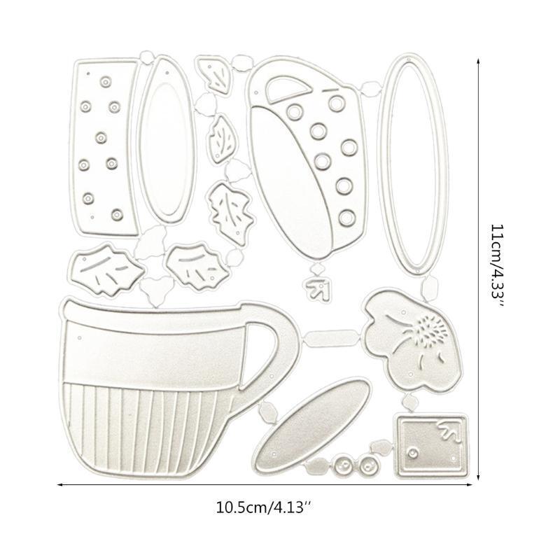Cup Mug Metal Cutting Dies Stencil DIY Scrapbook Album Paper Card Template Mold