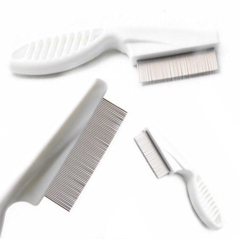 Pet Hair Grooming Comb Flea Shedding Brush Cat Dog Stainles Cleaning Trimmer