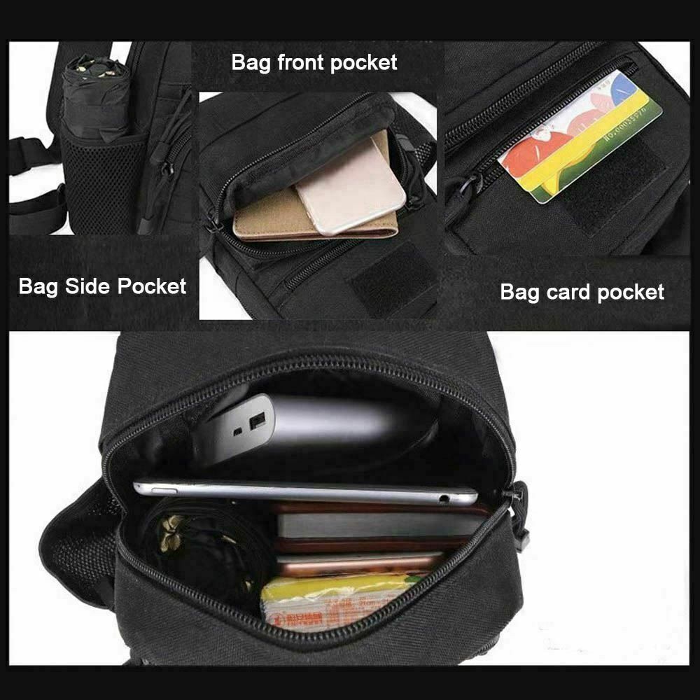Men Oxford Travel Small Chest Bag Shoulder Pack Backpack Cross Body Bag