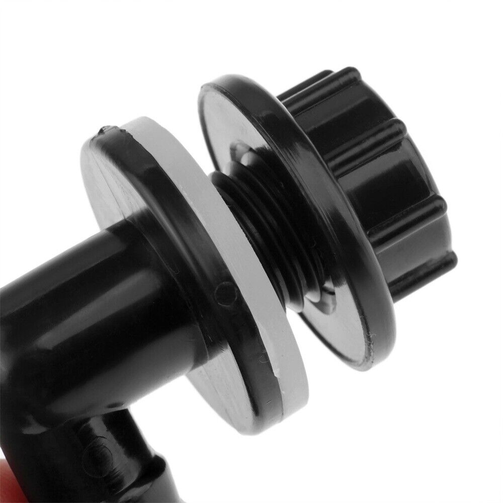 New 1pc Plastic Aquarium Drainage Connector for Fish Tank Dia 1.1cm Black