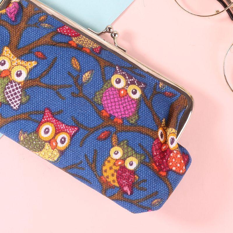 European Style Women Lovely Owl Hasp Purse Lady Wallet Clutch Bag