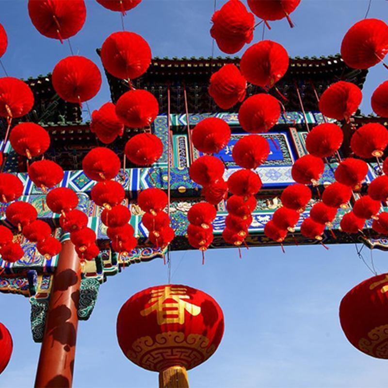 Set of 20 Waterproof Festival Lanterns Home Decor for Chinese Spring Festival