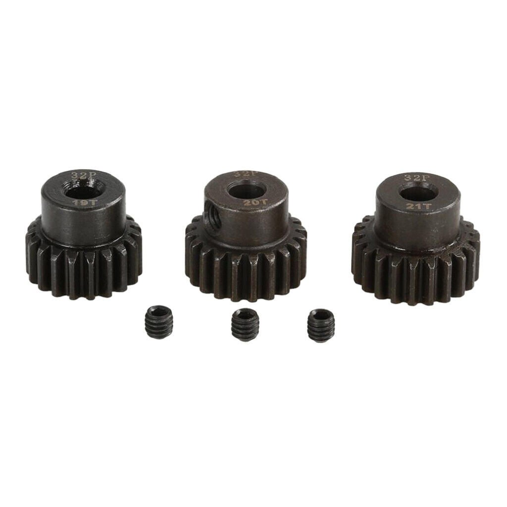 32DP 5mm 19T-21T Pinion 32DP Motor Gears Set fit For 1/8 RC Car DIY Accessories