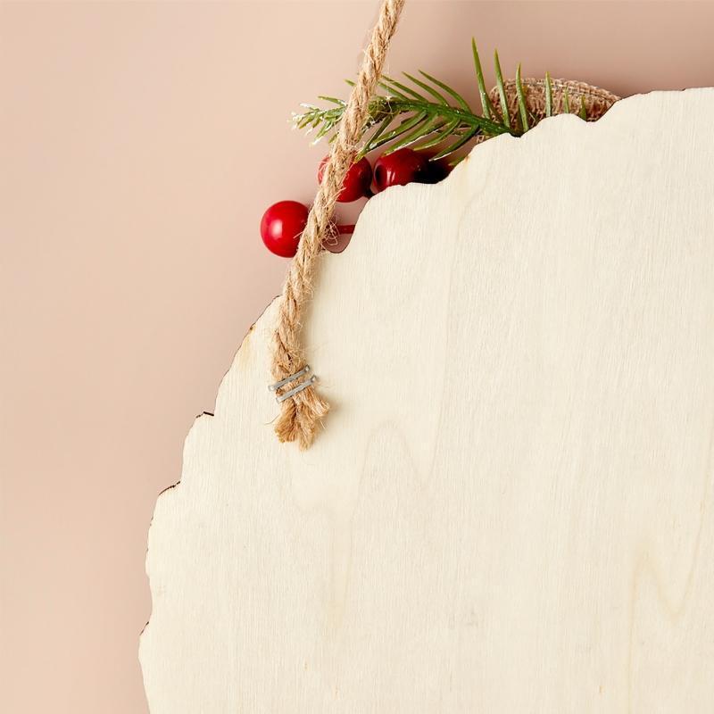 Merry Xmas Wreath Decors Accessories Christmas Gifts Charms Window Wall Ornament