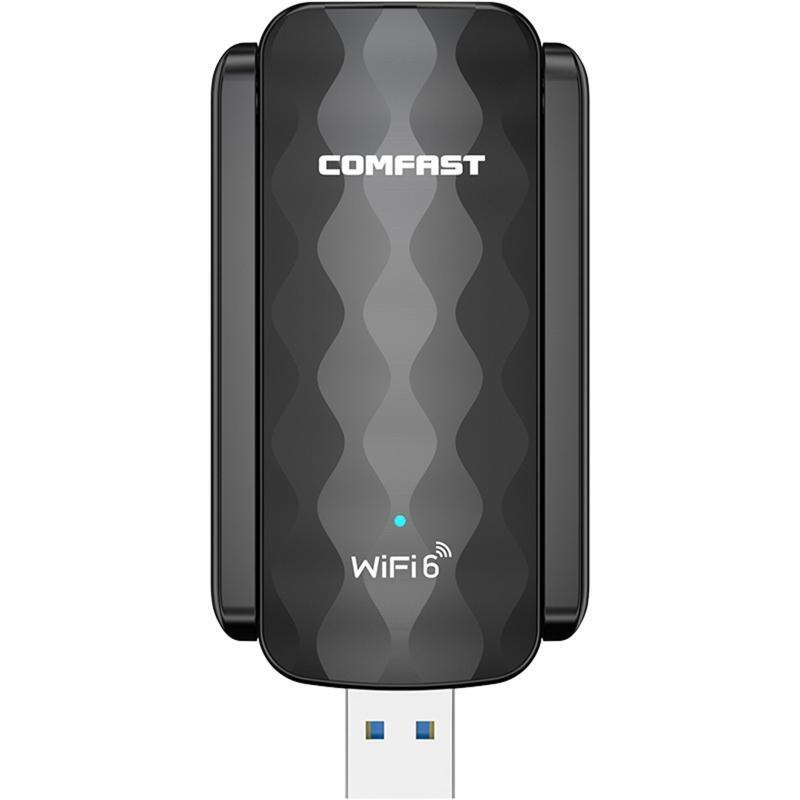 Wireless USB WiFi 6 Adapter for PC 802.11AX 1800Mbps Dual 2.4/5.8GHz Antennas