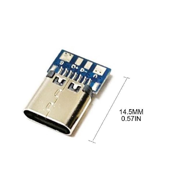 2x 16 Pin USB Type-C Charger Port Female Solder Jack USB Socket for USB Repair