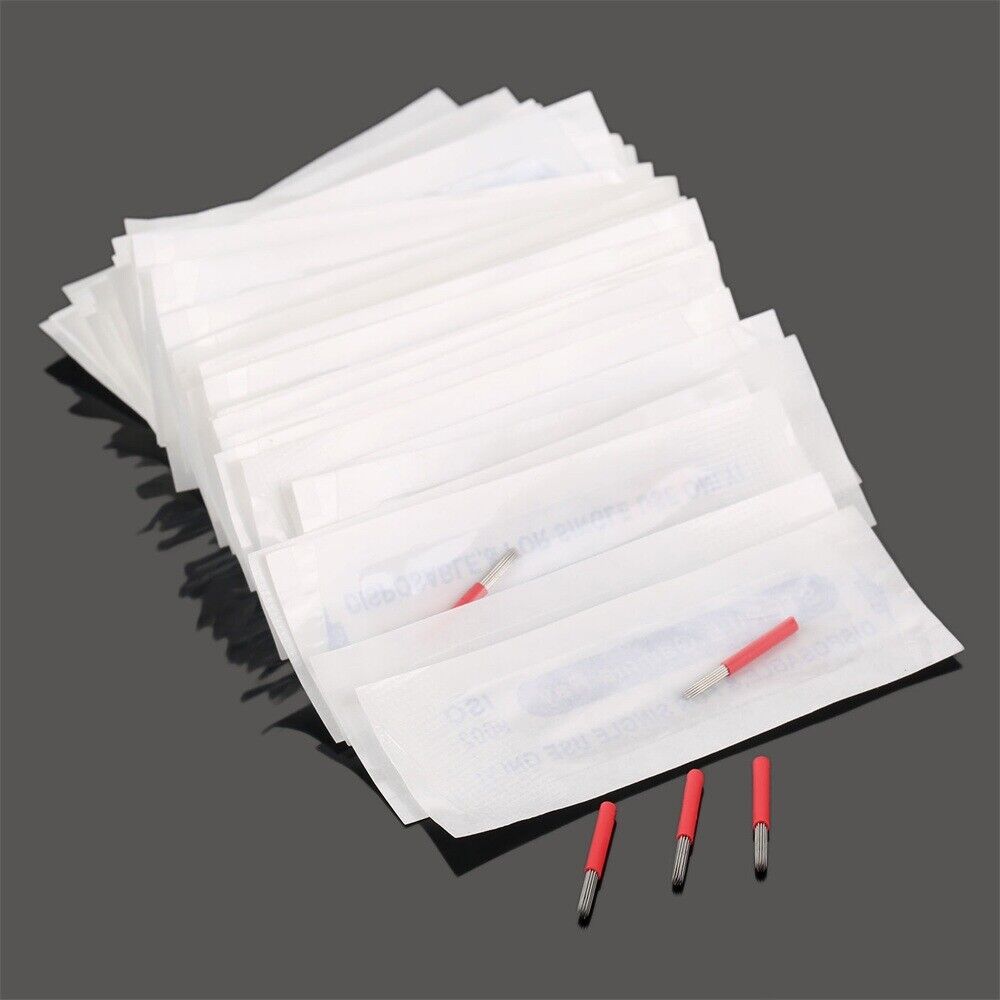 19 Round Needles for Permanent Makeup Manual Fog Pen Disposable Sterilized 50Pcs