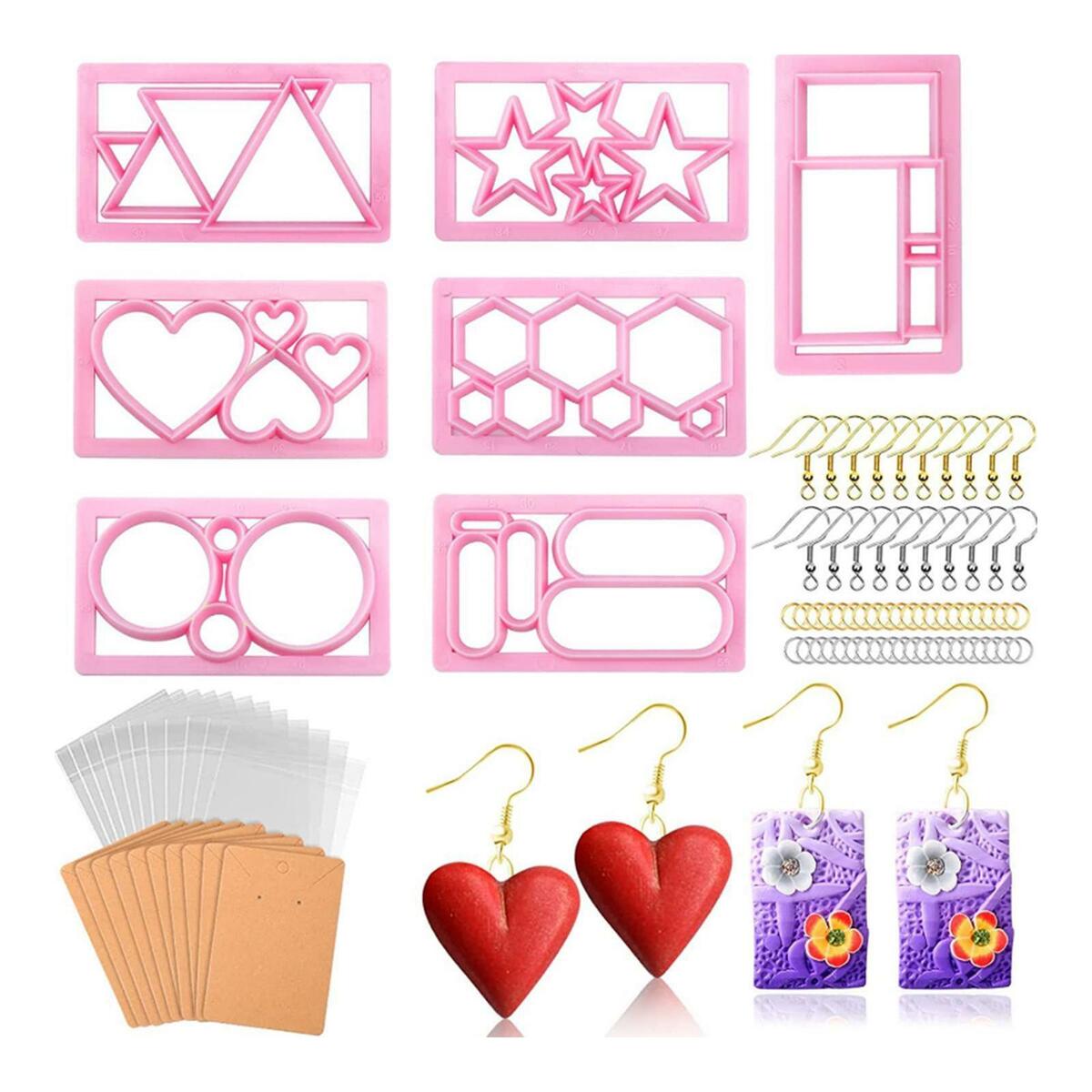 Polymer Clay Cutters Jewelry Making Art Supplies DIY Earring Cutting Mold