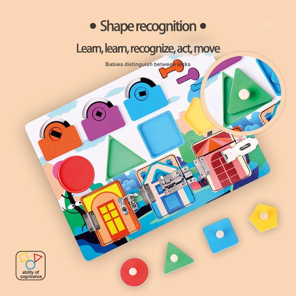 Montessori Training Ability Shape Matching Color and Lock Cognition  Busy
