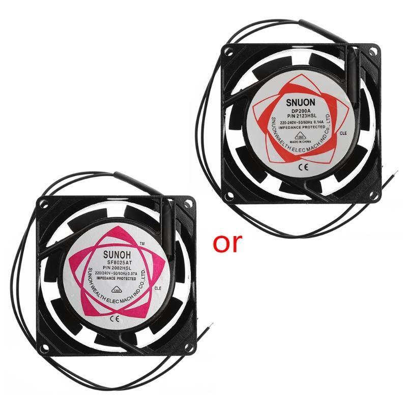 SF8025AT 2082HSL 8025 80mm Sleeve Bearing 220-240V AC 2-Wire Case Cooling Fan
