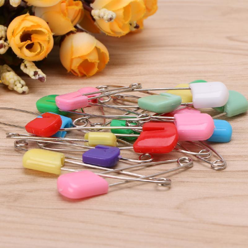 20Pcs Baby Infant Child Cloth Nappy Diaper Pins Safety Locking Holder Colorful