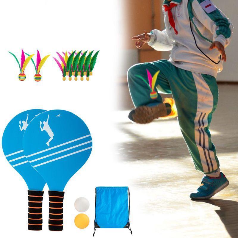 Cricket Bat and Ball for Kids Paddle Ball Set Family Entertainment Badminton