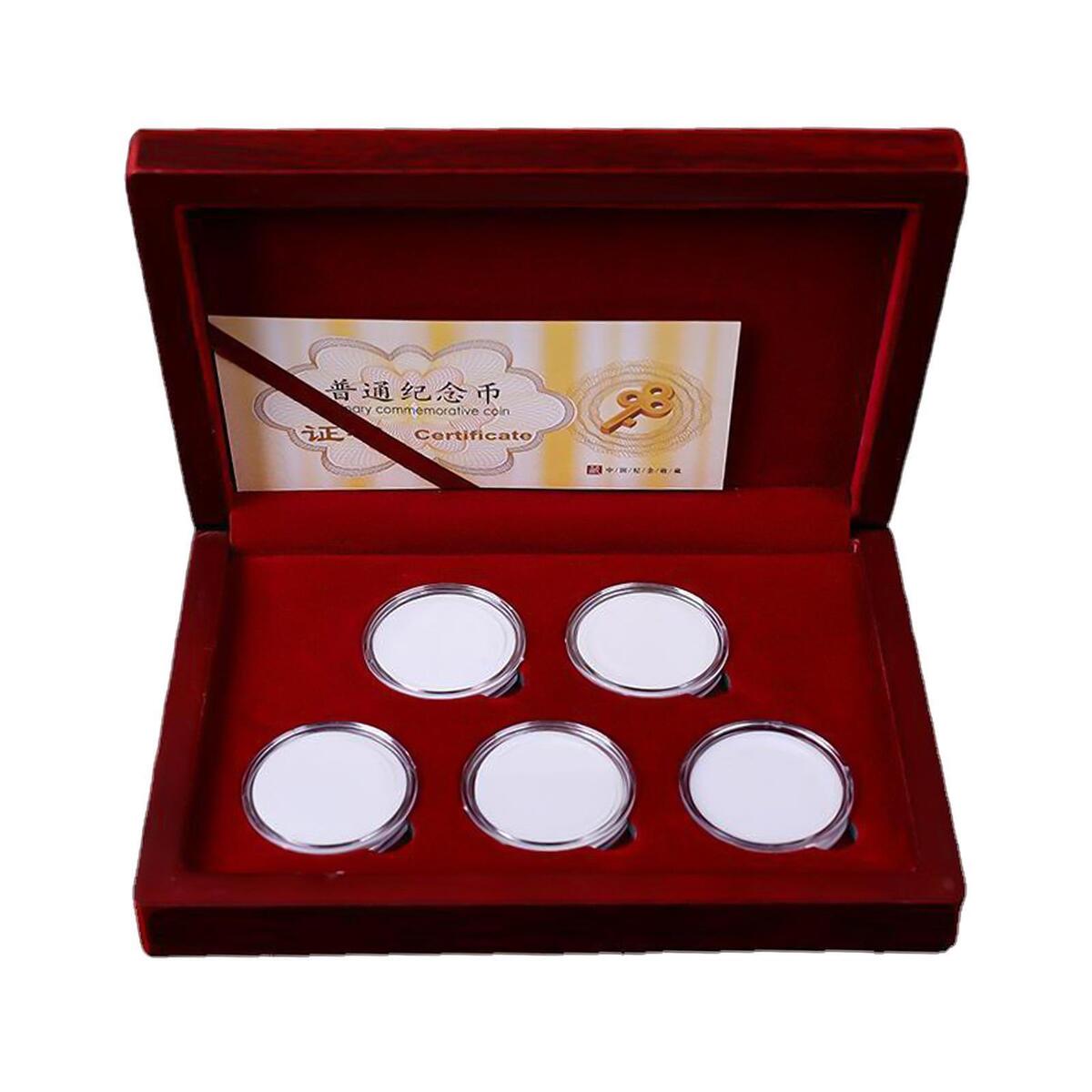 Wooden   5 Grids Case with Cushion Pad for s Luxury Gifts