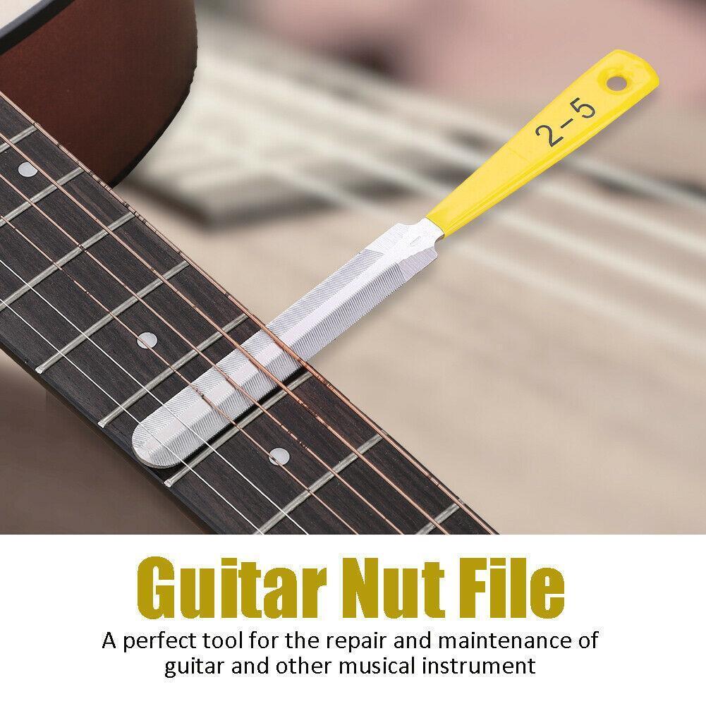 3x Guitar Nut Files Crowning Slot Luthier Repair Tool for String Instrument