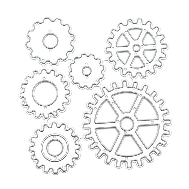 Puzzle Embossed Gear Template Carbon Steel Cutting Dies DIY Scrapbooking cards