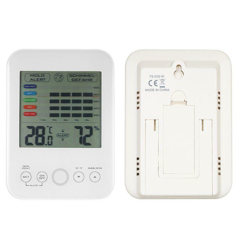 Digital Hygrometer Thermometer Weather Station with Mold alarm Wet Dry Monitor