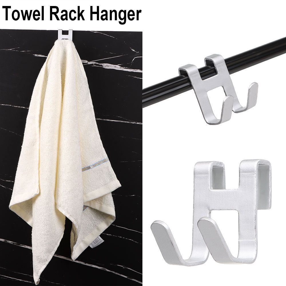 Towel Rack Hanger Clothes Bathroom Organizer Shower Glass Door Hook Key Holder