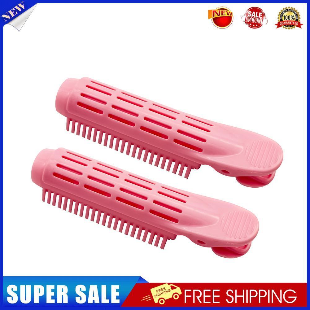 2pcs Hair Roots Fluffy Curlers Clip Hair Curler Twist DIY Tool (Pink)