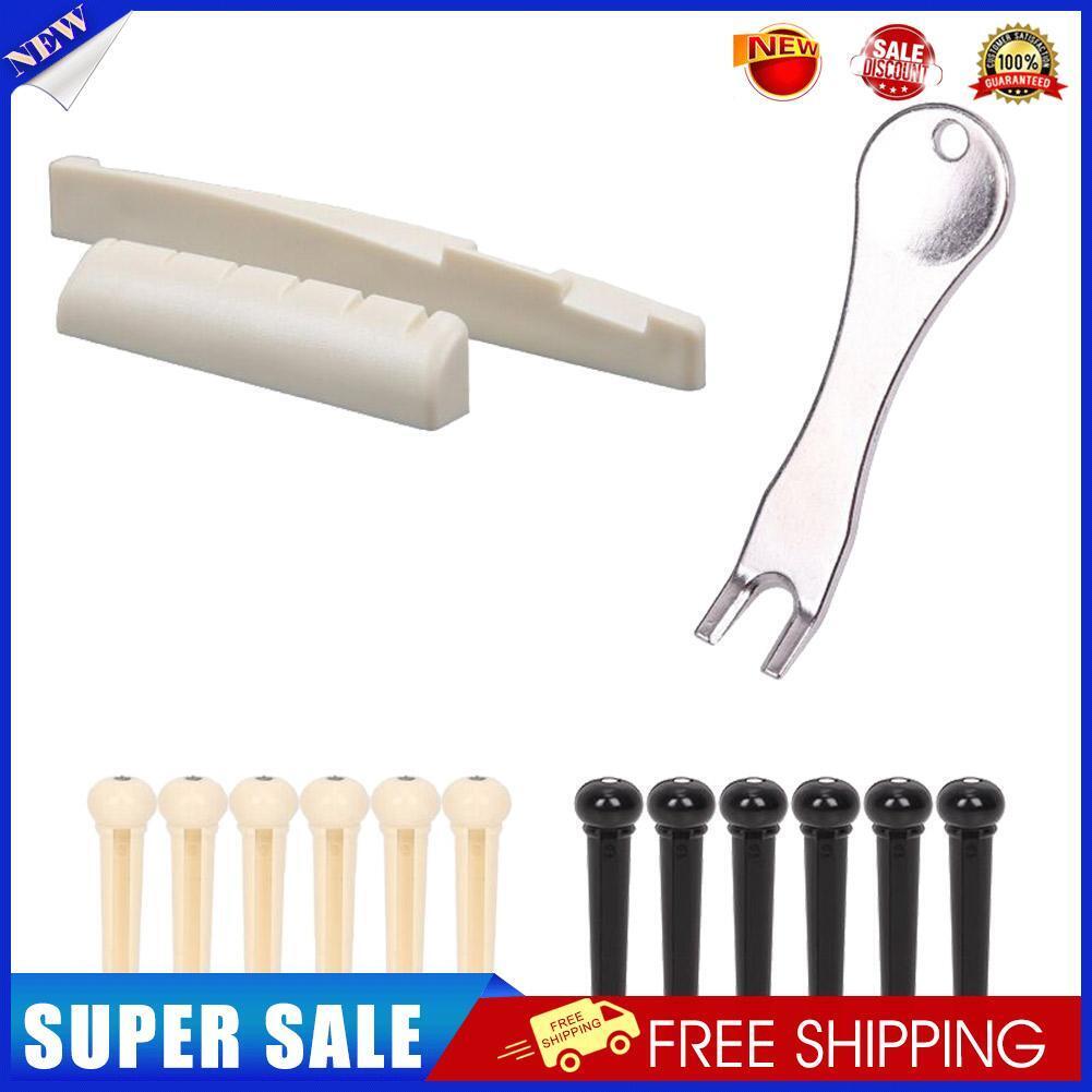 Acoustic Guitar Accessories Wooden Guitar Pin Peg+String Nails+Saddle+Nut