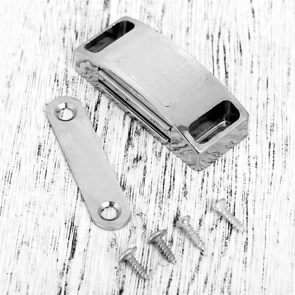 1pc Magnetic Cupboard Door Catch Strong Furniture Cabinet Latch w/ 4pcs Screws