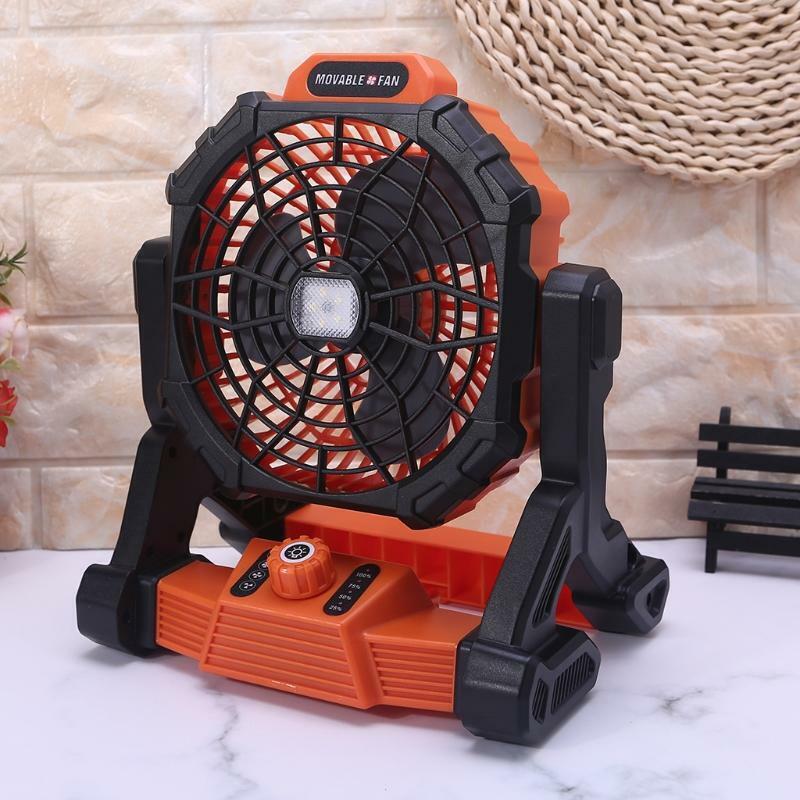 Desk Fan LED Outdoor Camping Fan Tent Lantern 7800mAh USB Rechargeable Cool Fan
