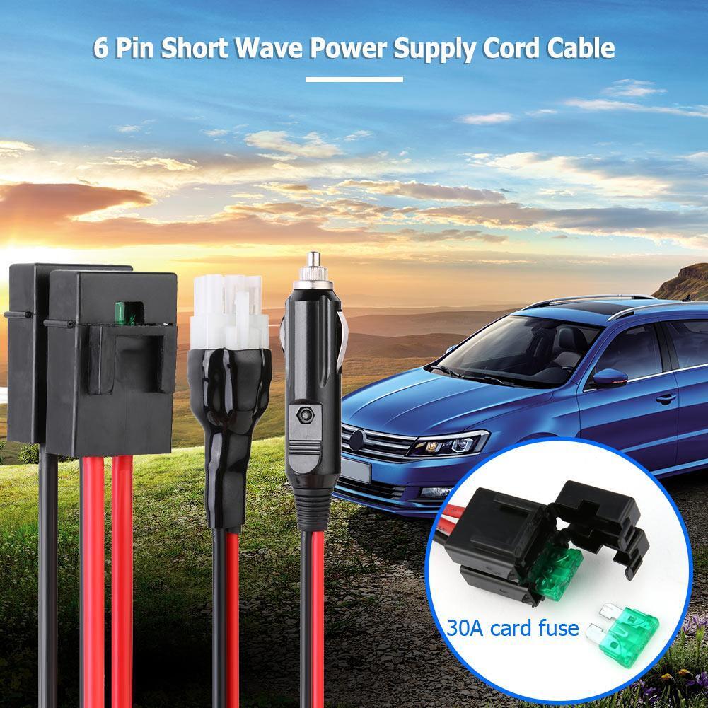 1.5m 30A 6Pin Short Wave Power Cable for Yaesu FT-857D/897D IC-725A/706