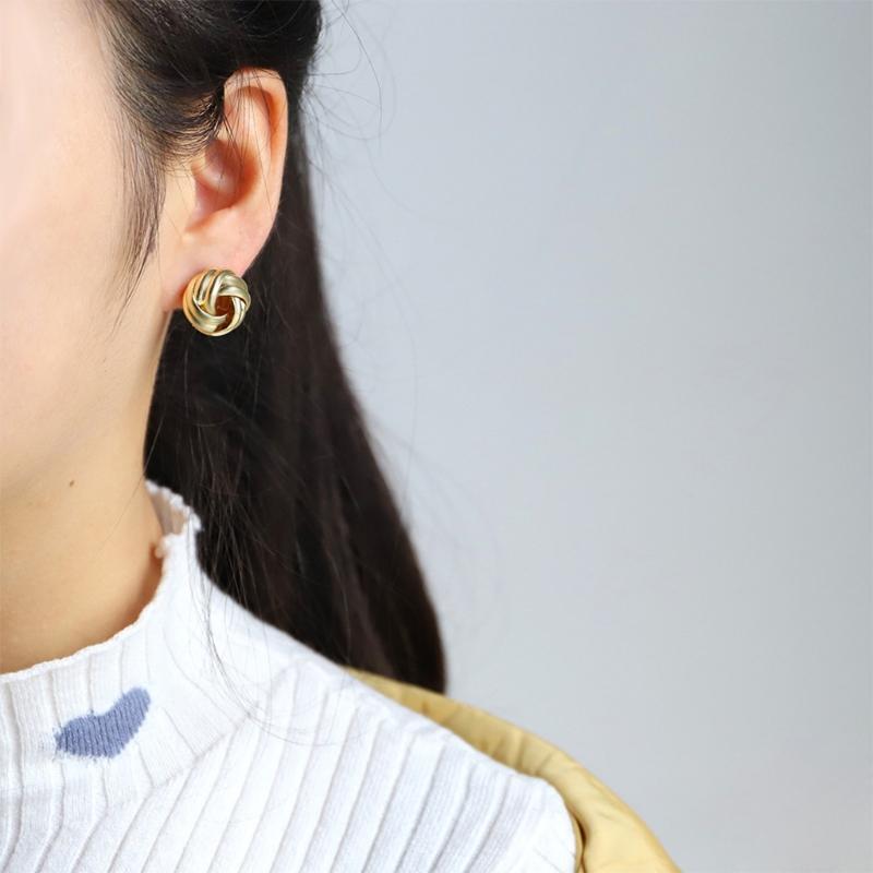 Engagement Earrings Woven Twisted for Dainty Women Girl Lady Jewelry for Wedding