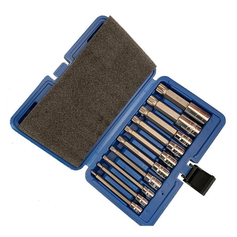 Pressure Batch Sleeve Group Sets Torx Star Bit Socket Set 1/2 3/8 1/4 Save Effor