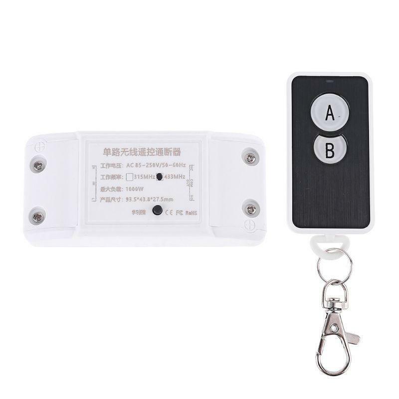 High Power AC85V-250V Single Light Lamp Switch 2 Channel Wireless Remote Control