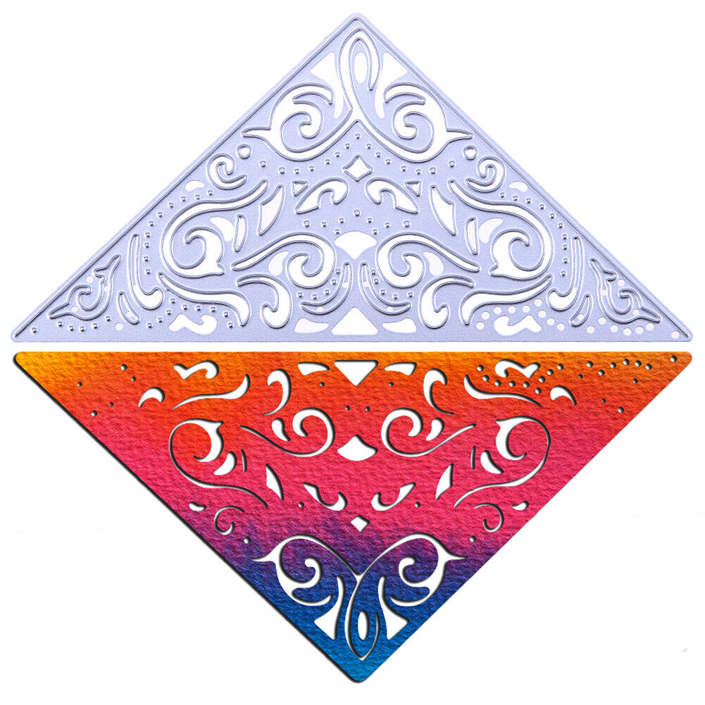 Embossing Triangle Edge Frame Cutting Dies Stencils DIY Scrapbooking Craft-