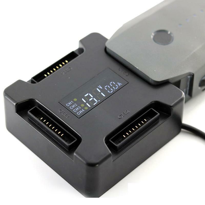 4-In-1 Battery Rapid Charging Charger Hub For D-JI Mavic Pro With LCD Display