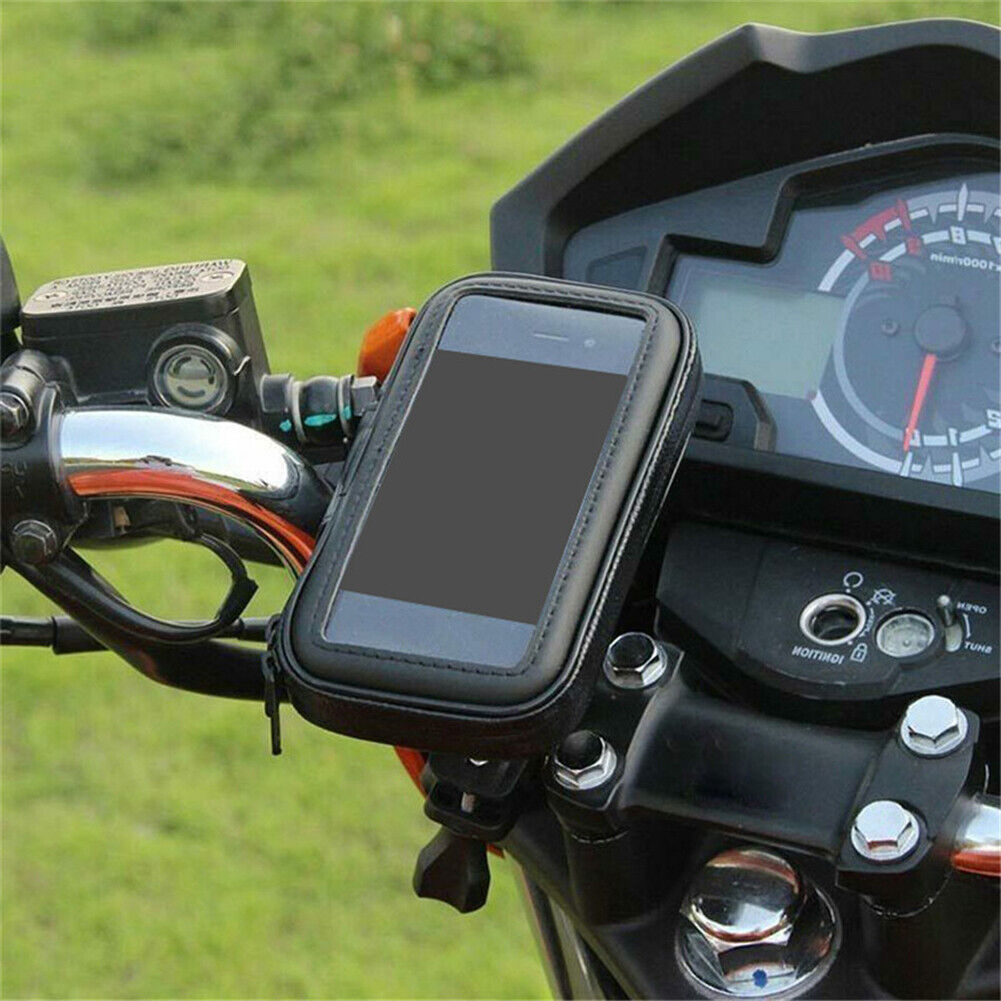 Bicycle Head Tube Cycling Bike Handlebar Cell Mobile Phone Holder Case (XL)